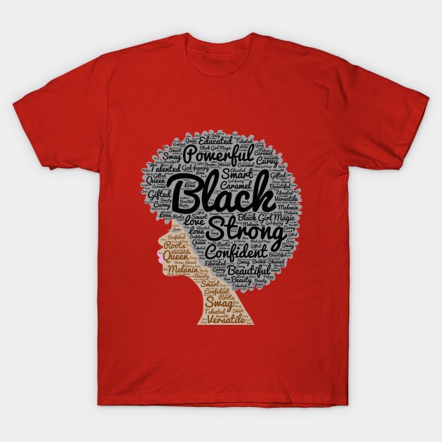 Natural Hair Afro Art for African Americans T-Shirt by blackartmattersshop